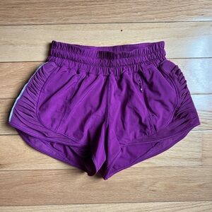 Unique lululemon shorts in a raspberry color!